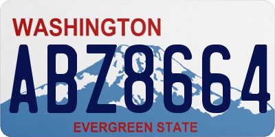 WA license plate ABZ8664