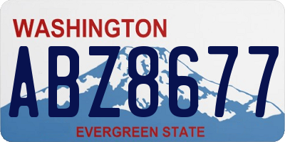 WA license plate ABZ8677