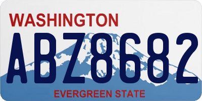 WA license plate ABZ8682