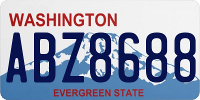 WA license plate ABZ8688