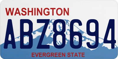 WA license plate ABZ8694