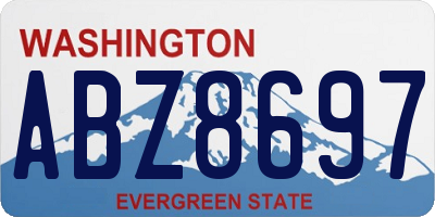 WA license plate ABZ8697