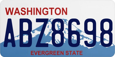 WA license plate ABZ8698