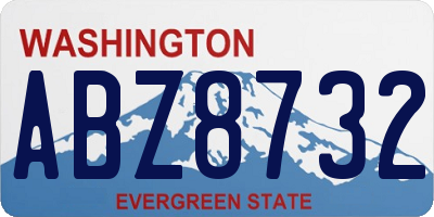 WA license plate ABZ8732