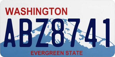 WA license plate ABZ8741