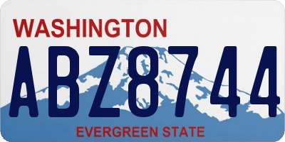 WA license plate ABZ8744