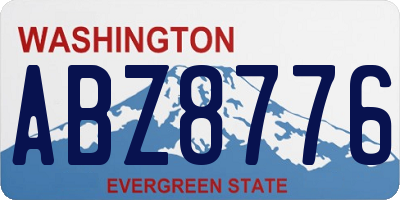 WA license plate ABZ8776