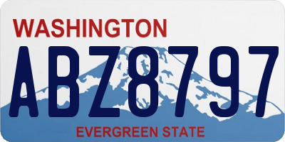WA license plate ABZ8797