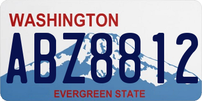 WA license plate ABZ8812