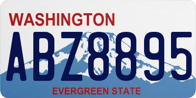 WA license plate ABZ8895