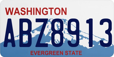 WA license plate ABZ8913