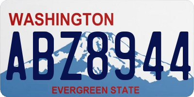 WA license plate ABZ8944
