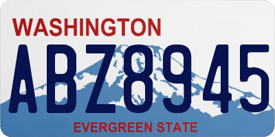 WA license plate ABZ8945