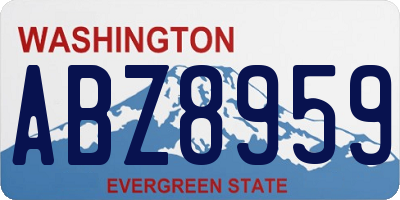 WA license plate ABZ8959
