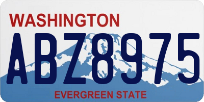 WA license plate ABZ8975