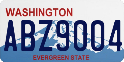 WA license plate ABZ9004