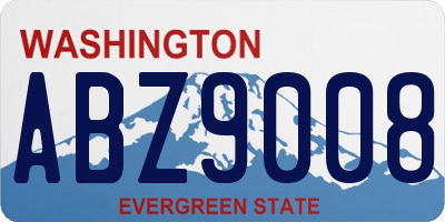 WA license plate ABZ9008