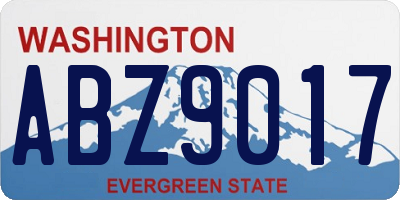 WA license plate ABZ9017
