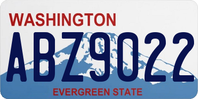 WA license plate ABZ9022