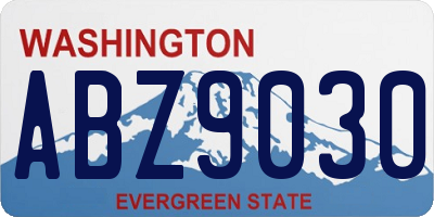 WA license plate ABZ9030