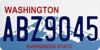 WA license plate ABZ9045