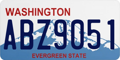 WA license plate ABZ9051