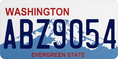 WA license plate ABZ9054