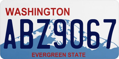 WA license plate ABZ9067