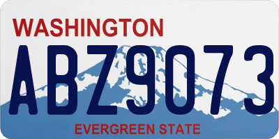 WA license plate ABZ9073