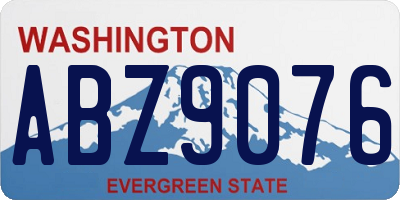 WA license plate ABZ9076
