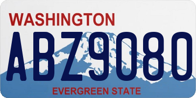 WA license plate ABZ9080