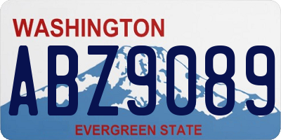 WA license plate ABZ9089