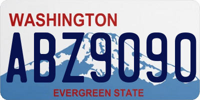 WA license plate ABZ9090