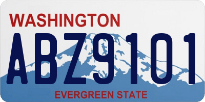 WA license plate ABZ9101