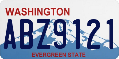 WA license plate ABZ9121