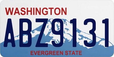 WA license plate ABZ9131