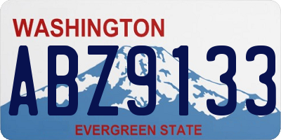 WA license plate ABZ9133