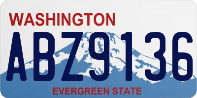 WA license plate ABZ9136