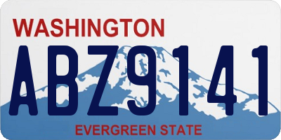 WA license plate ABZ9141