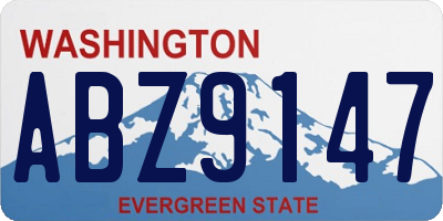WA license plate ABZ9147