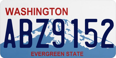 WA license plate ABZ9152