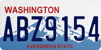 WA license plate ABZ9154