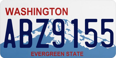 WA license plate ABZ9155