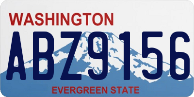 WA license plate ABZ9156