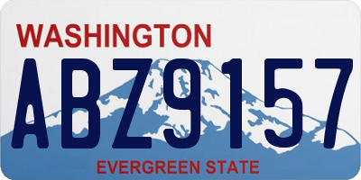 WA license plate ABZ9157