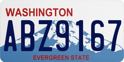 WA license plate ABZ9167