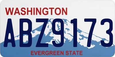 WA license plate ABZ9173