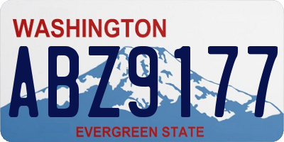 WA license plate ABZ9177