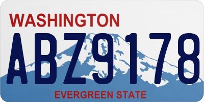 WA license plate ABZ9178