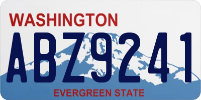 WA license plate ABZ9241